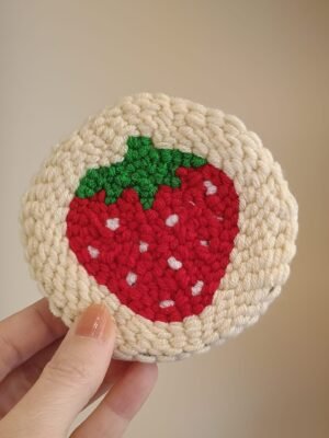 Strawberry Mug Rug by misty lea